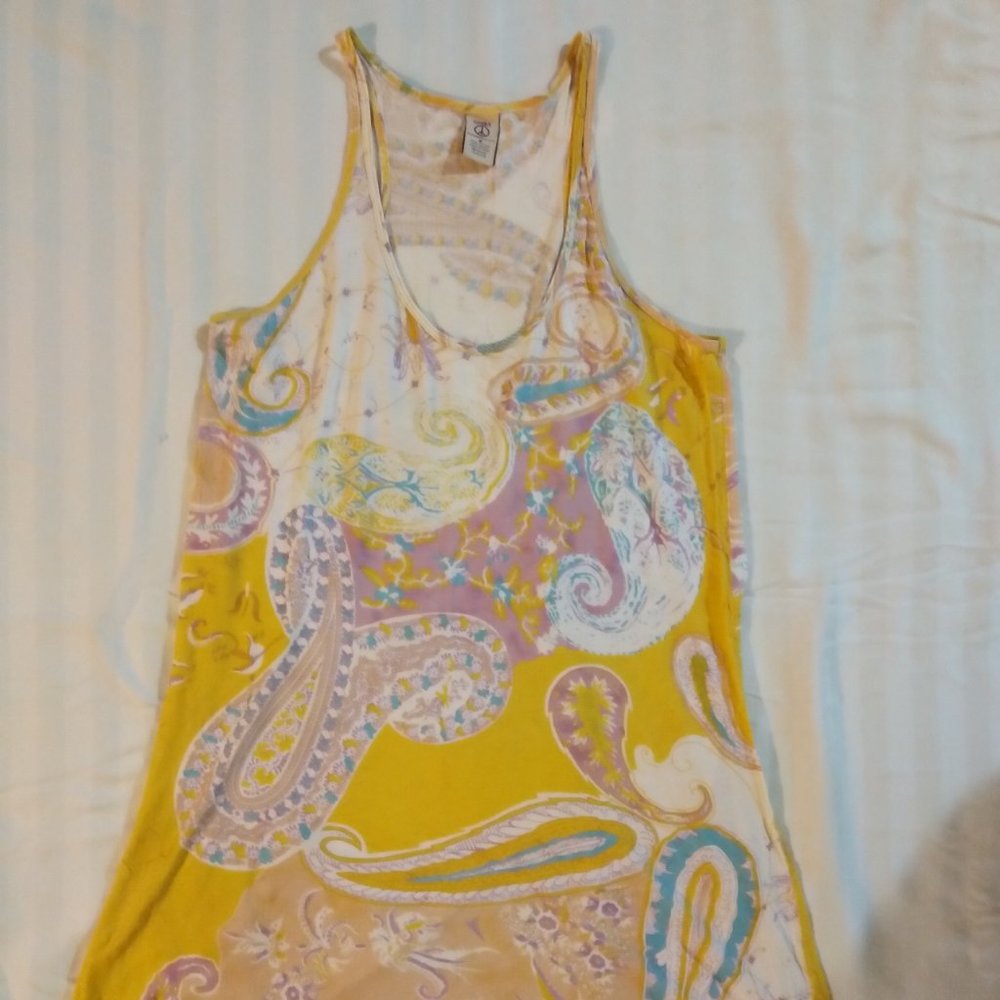 LUCKY Chemise Bohemian Yellow Sleep Dress